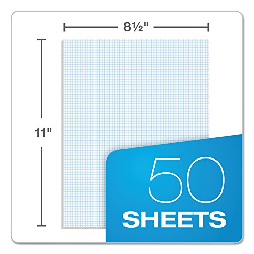 Tops 33101 Quadrille Pads, 10 Squares/Inch, 8 1/2 X 11, White, 50 Sheets #TOP1