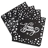 【Material】- Servietten Happy Birthday sind aus hochwertigem Papier hergestellt, umweltfreundlich und Ungiftig, 100% recyclebaren.