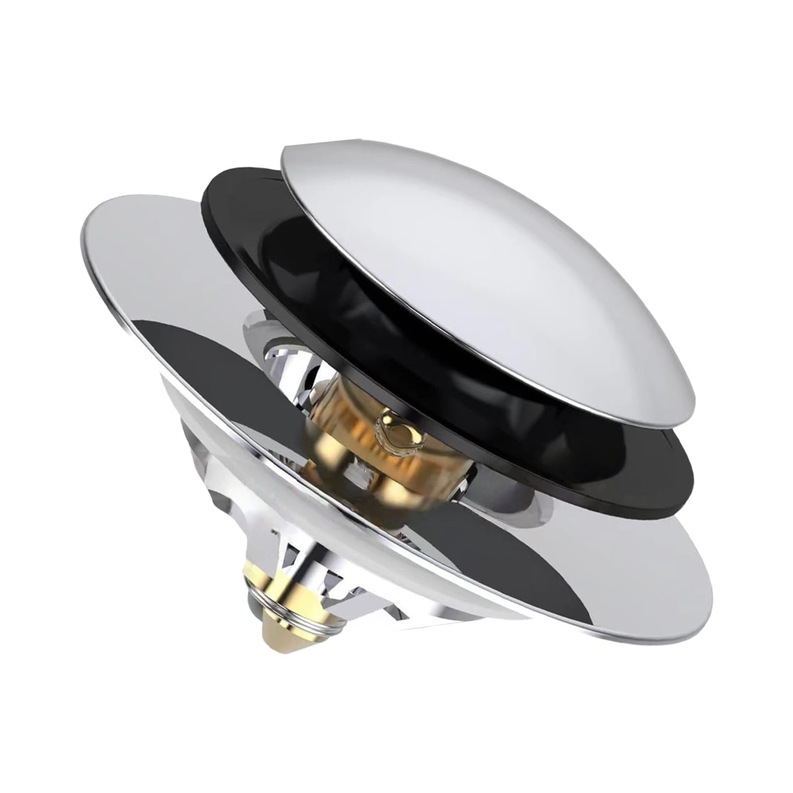 Tsophreniq Silver Type Bounce Cores Bathtub Stopper Drain Plug Universals Bath Tub Drain Stoppers For Bathroom Water For Bathroom Water