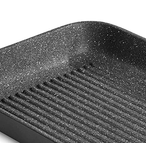 Lagostina Griglia antiaderente speciale, alluminio pressofuso, grigio, 24 x 36 cm - immagine 5