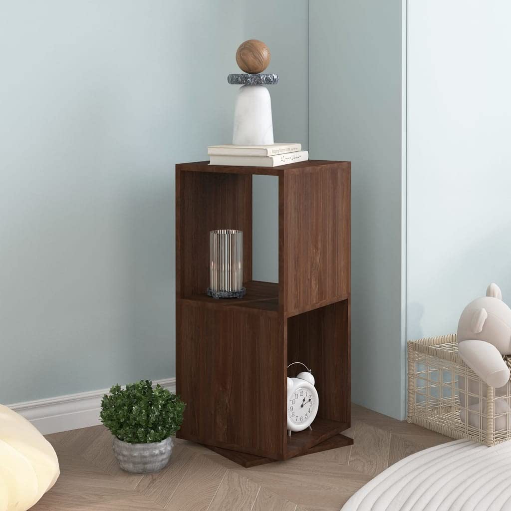 vidaXL Armoire rotative Chêne Marron 34,5x34,5x75,5 cm Bois ingénierie