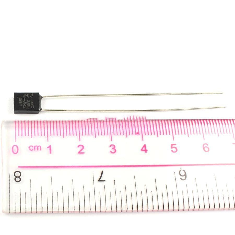 Generic 100 Pcs Thermal Fuse Cutoff TF 125 Degree 250V 5A A3-5A-F