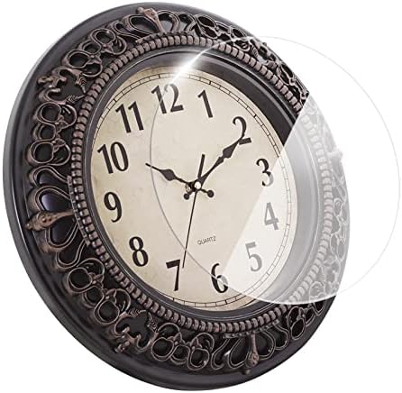 Tebery 12-Inch Silent Retro Quartz Clock, Decorative Wall Clock for Home/Office/School