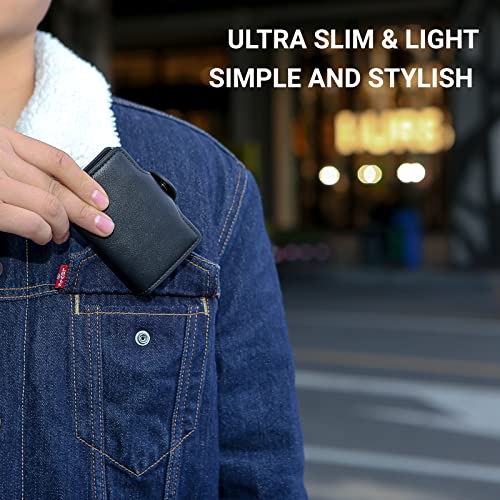 Gaokosc Credit Card Holder With Rfid Blocking,Pop Up Leather Money Clip Wallet For Men,Double Card Case Credit Card Holder Wallet #TOP6