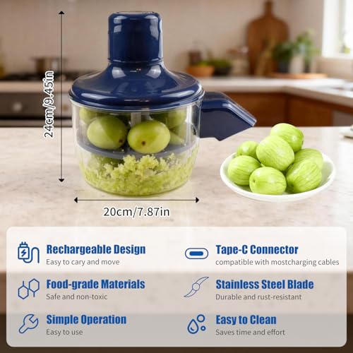 Automatic Grape Peeler Machine with Peeling Knife, Abnaok Electric Garlic & Cherry Tomato Peeler Skin Remover Tool for Small Fruits, Effortless Peeling for Home Kitchen — view 3