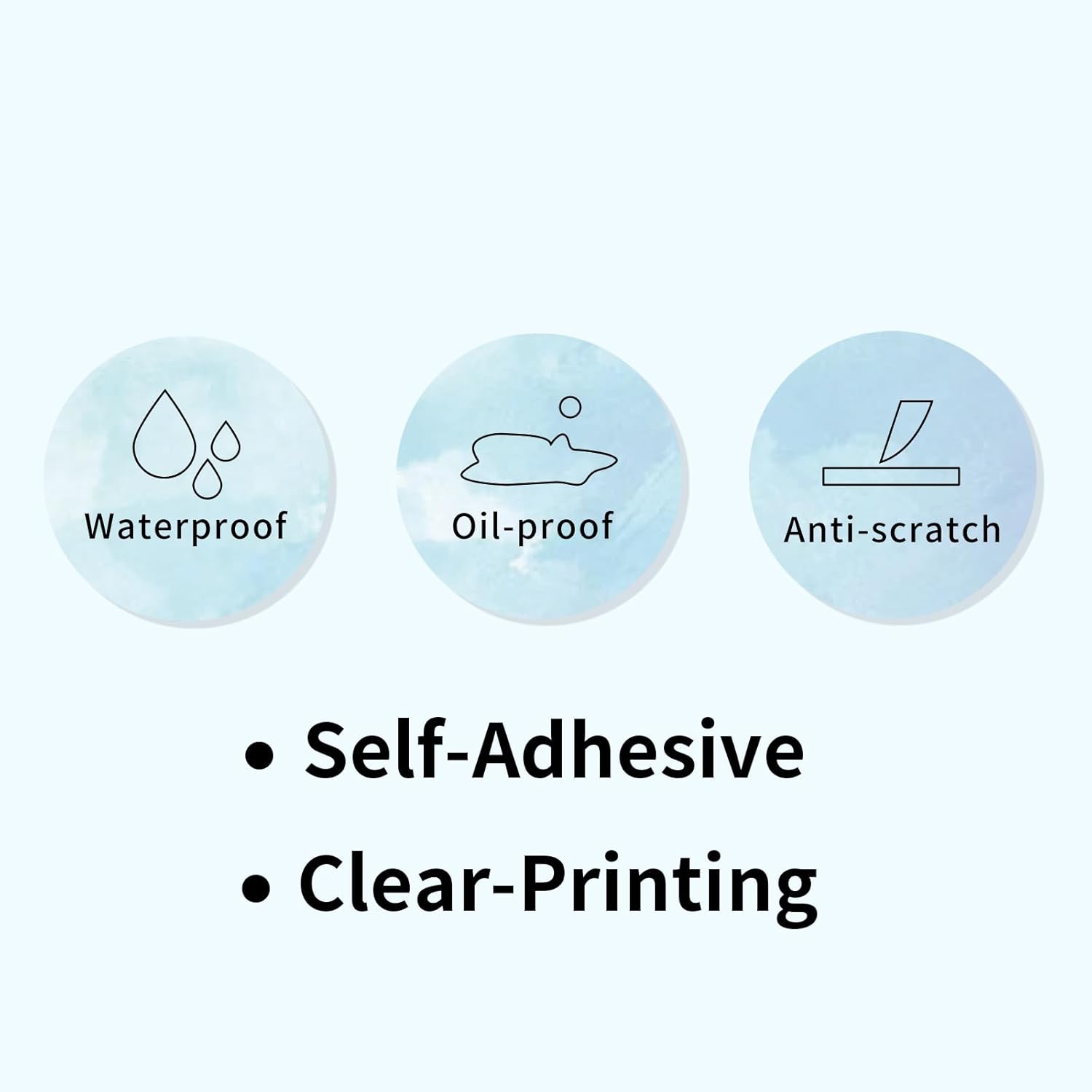 Starboling Thermal Labels,2 Inch Blue Watercolor Round Thermal Printer Stickers,Self-Adhesive Round Direct Thermal Labels,Thermal Stickers for DIY Logo Design,Name Tag - Image 3