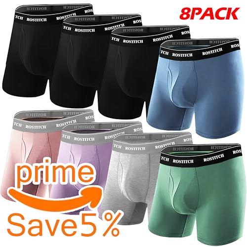 Mens underwear Upgrade bamboo boxer briefs Breathable,cool dry Soft with Fly,Super elasticity,Multipack2