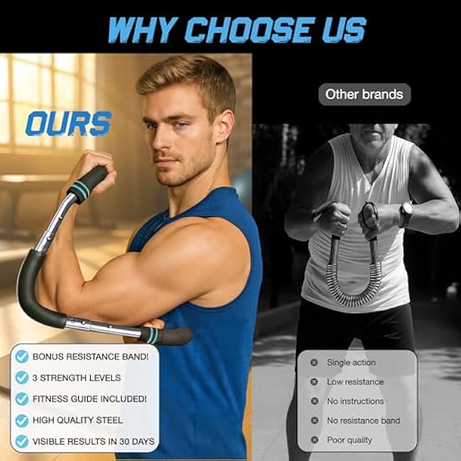 Twister Arm Trainer ¨C Adjustable Forearm Strengthener ¨C Exercise Equipment for Men & Women ¨C Chest Workout Equipment ¨C Portable Spring Resistance ¨C Home Workout Suspension Trainer ¨C 40-90lb