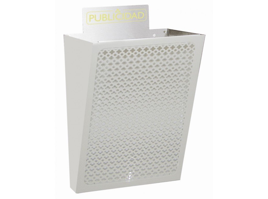 Arregui E2304 Cesta de Publicidad de Acero, 7,5 L, Cuerpo y Rejilla de Color Blanco