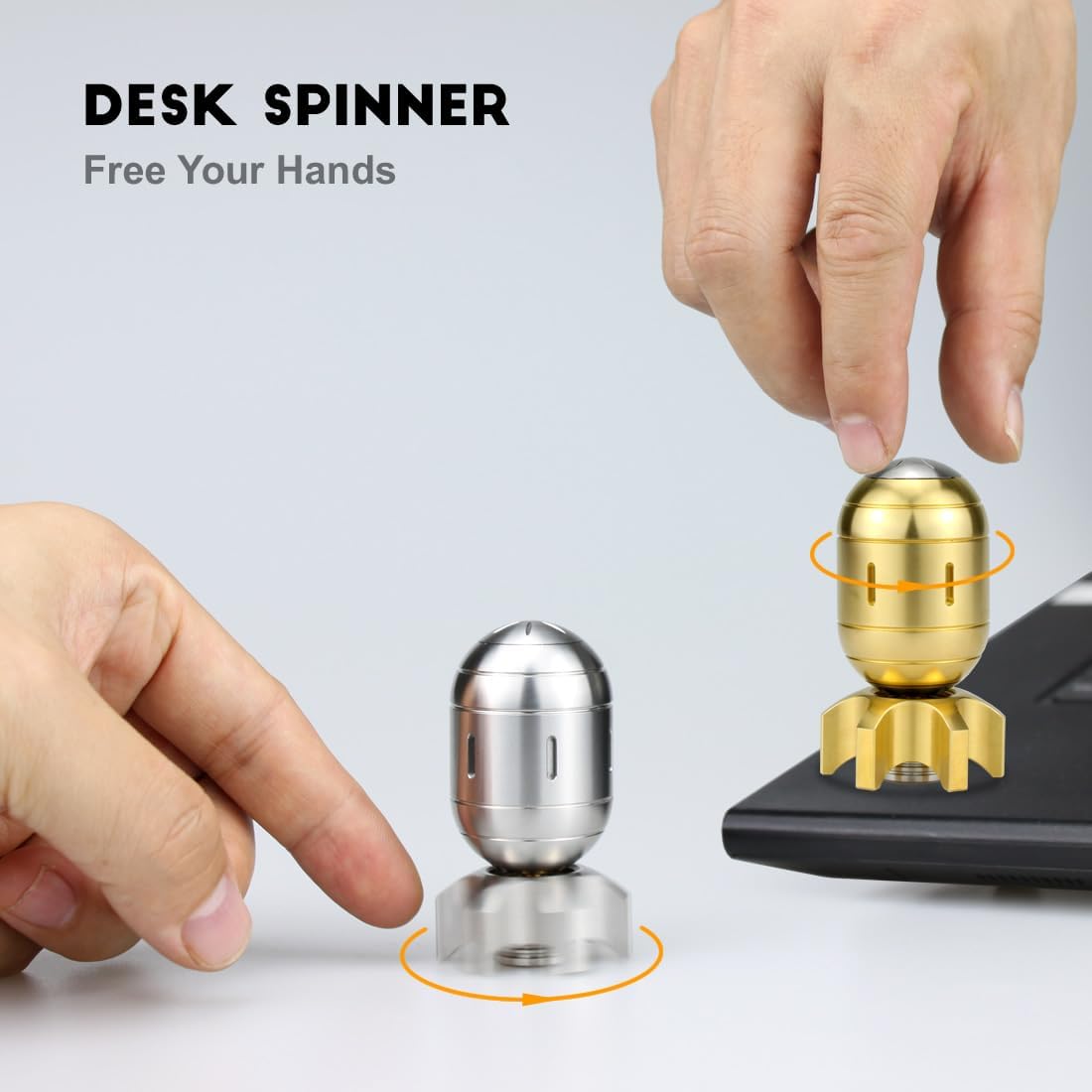 Atomic-Style Metal Fidget Toys for Adults, 3-in-1 Desk Toy with Spinner and EDC Clicker, Cool Gadgets for Stress Relief, Unique Gift for Men & Teens (Mix)