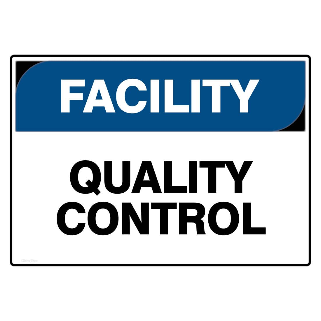 Facility Safety Sign - FACILITY [BLUE] Quality Control Metal Tin Sign 8 x 12 inch for Industrial & Commercial