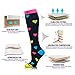 NEWZILL Medical Compression Socks for Women & Men, 20-30 mmHg Knee-High Support for Circulation, All-Day Comfort for Work Travel Running Cycling and Fitness (Heart, S/M)