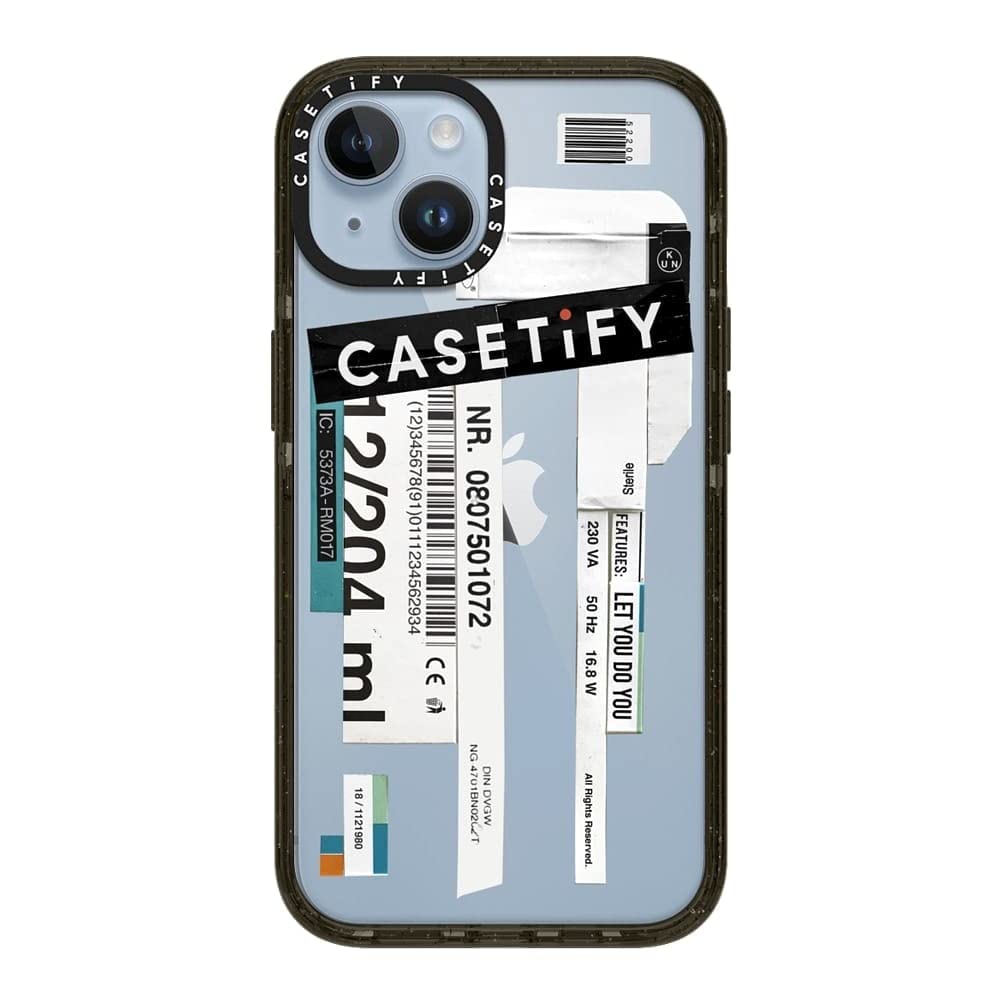 CASETiFY インパクト iPhone 14 ケース [MIL規格準拠 (4x MIL-STD-810G)/2.5mからの落下試験をクリア] - Casetify - グロッシー ブラック