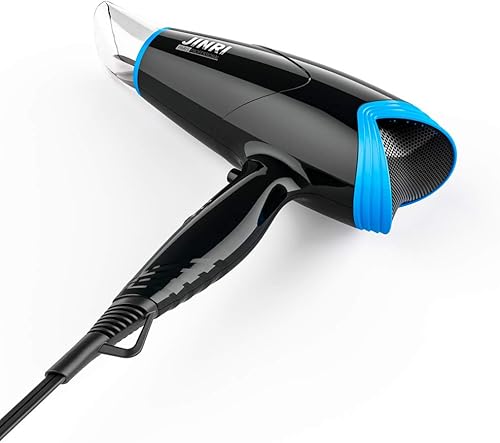 Miniatura 9 de JINRI Secador de pelo, secador de pelo ligero de iones negativos de cerámica con 2 ajustes de velocidad, cable de alimentación de 6 pies, lazo para