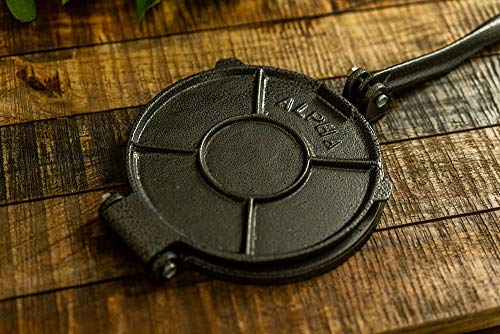 ALPHA LIVING Tortilla Press and Pataconera 7.5 Inch Cast Iron Heavy Gauge Flour Corn Press 50421 - Thumbnail 7