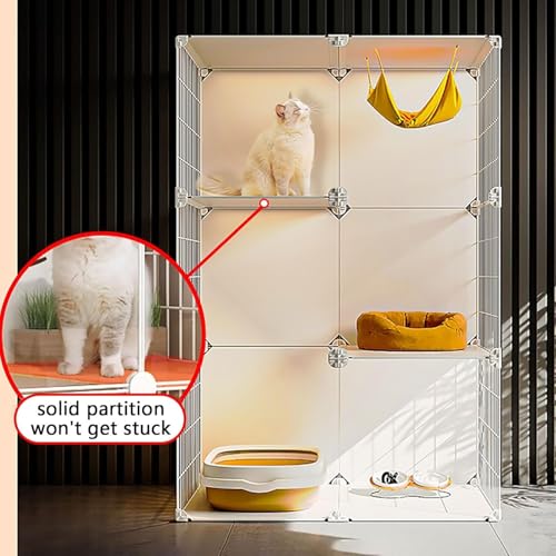 Gaiola interna para gatos - cercadinho para gatos destacável para animais pequenos gabinete para gat