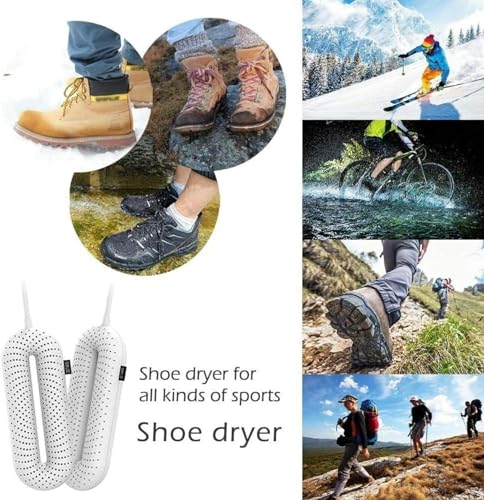 Secador de zapatos eléctrico portátil blanco miniatura 5