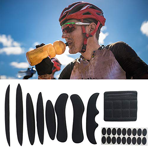 2 Set Helmet Padding Kit Bike Helmet Pad Universal Foam Pads for Bike Motorcycle Cycling Helmet (Black)… - Image 3