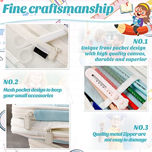 Crtiin 10 Pack Big Capacity Pencil Case Large Storage Pencil Pouch Office College School Pencil Bag Pencil Holder Pouch For Students Teen Girls Boys Men Women #TOP3