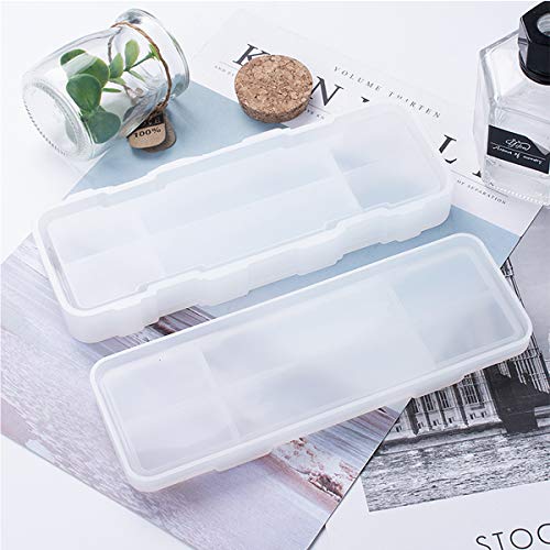 Isuperb 1 Set Resin Molds For Pencil Case, Box Silicone Casting Molds Diy Pencil Holder Silicone Box Mold With Lid Resin Jewelry Box Molds For Epoxy Pen Case Stationery Box (2Pcs Silicone Mould) #TOP7