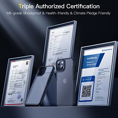 Humixx For Iphone 14 Case [Military Grade Drop Tested] [5-In-1, 2 Pack Tempered Screen Protector + 2 Pack Camera Protector] [Non-Slip] Slim Protective Case For Iphone 14 Phone Cases, Frosted Black #TOP6