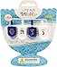 The Dreidel Company Bulk Solid Blue & White Wooden Hanukkah Dreidels, Hand Painted with English Transliteration- Includes Game Instruction Cards (4-Pack)