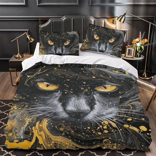 Housse de couette chat 3D de qualité supérieure en microfibre soft - 4
