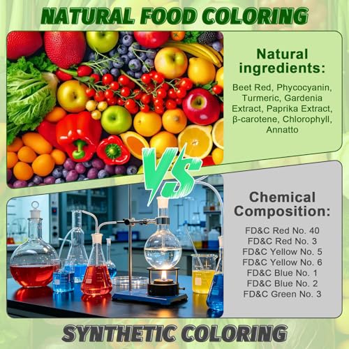 Image of Natural Food Coloring - 20 Colors Artificial Dye Free Food Coloring