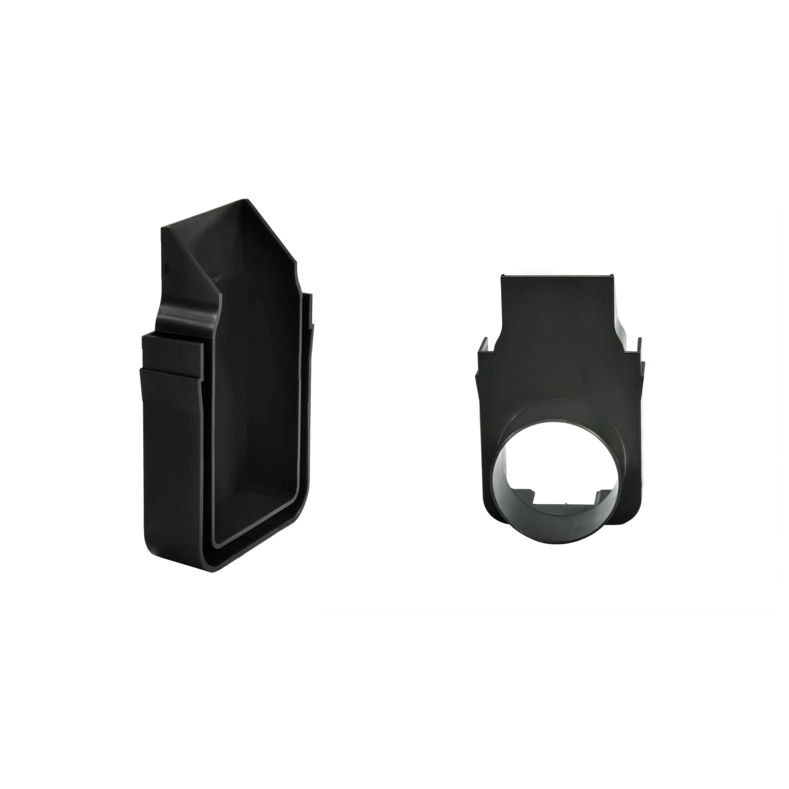 PVC Threshold Drainage Channel End Cap & End Outlet | Outdoor Garden Drainage Systems | Drainage Channels and Grating | Soakaway Storm Drain Channel End Piece (Endcap x 1) (50mm End Outlet, x 1)