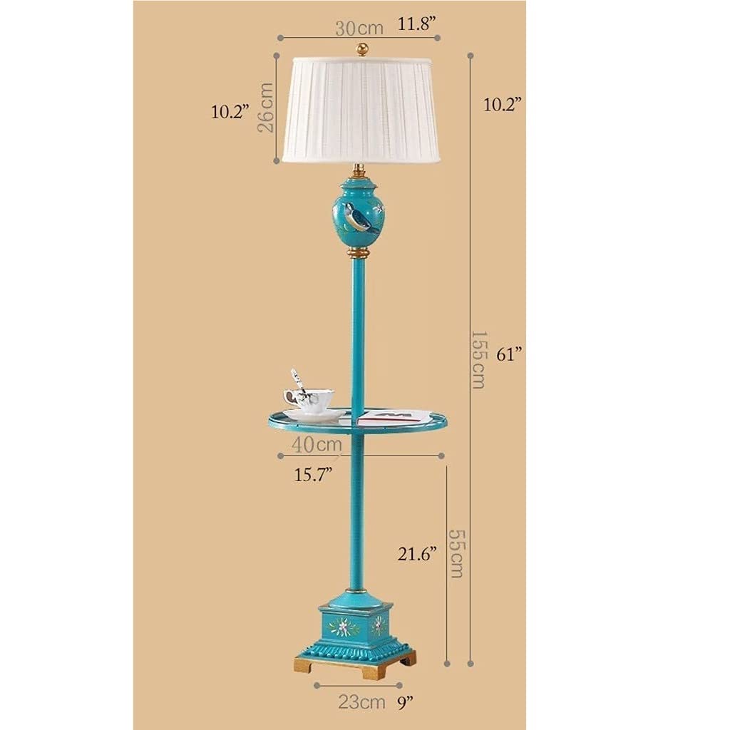 Lampes Pied Żywiczna Lampa Podłogowa Z Półkami Ze Szkła Hartowanego Ręcznie Malowana Nowoczesna Stojąca O Wysokości 61 Cali Oświetlenie Podłogowe Do Salonu Lampy Stojące Salonu
