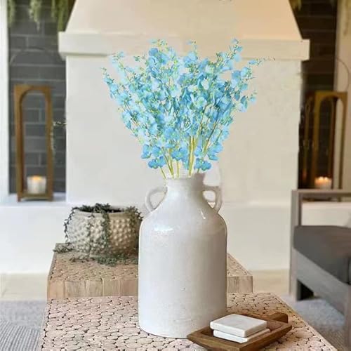 Ferial Artificial Orchids Silk Flowers 6Pcs Dancing Lady Orchids Butterfly 37Inches Silk Artificial Flower Fake Flowers For Wedding And Home Decoration(Teal Blue) #TOP4