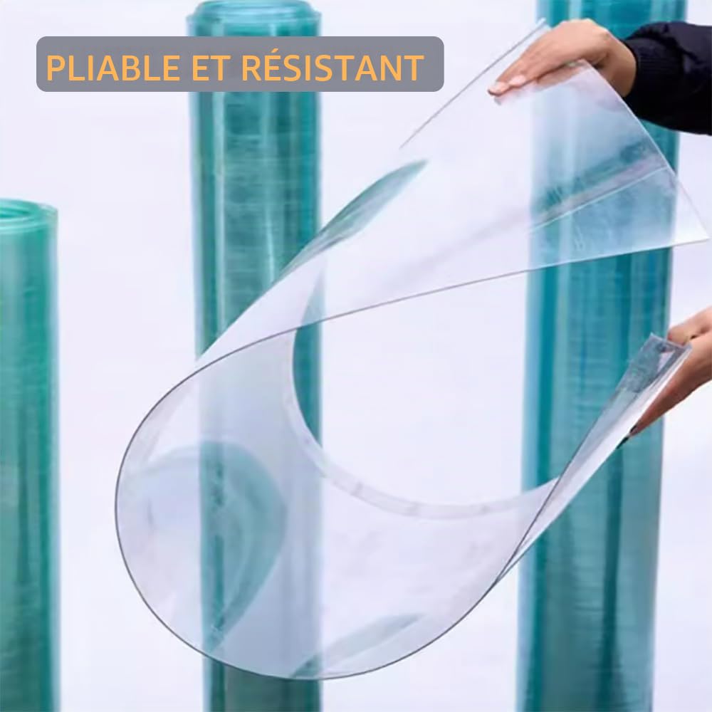 Feuilles De Toiture En Plastique Panneaux En Polycarbonate De 0, 8 Mm Pour Serre Feuille de toit transparente Résistante Aux UV Film De Toiture Pour Véranda Extérieure(Size:0.5*10,Color:0.8mm)