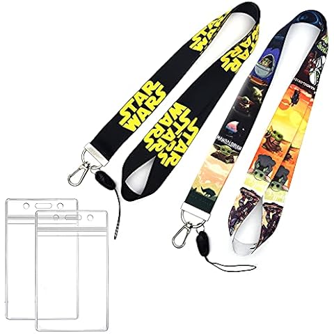 GTOTd Lanyard for Yoda Baby with ID Badge Holder (2 Pack) for Keys String Wallet Gifts Yoda Baby Party Supplies Merch Toys Keychains Cute Lanyard for Teens Girls Cover