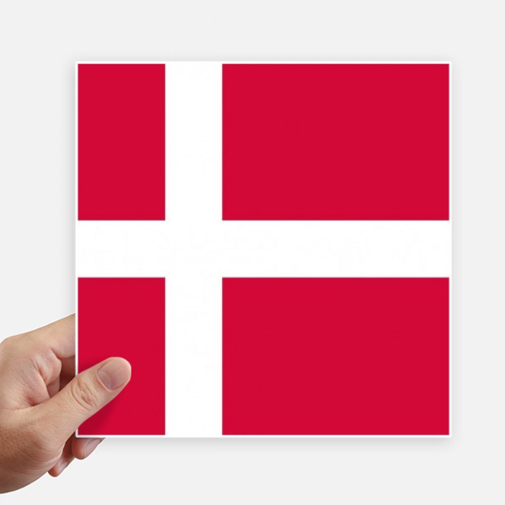 Drapeau Danemark autocollant 20cm sticker moto et valise carré