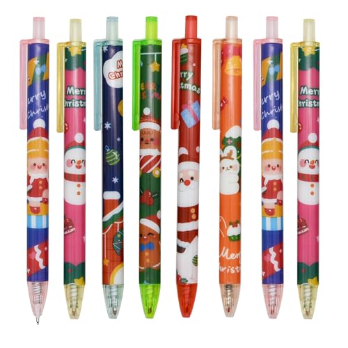 12 bolígrafos gel navideños retráctiles multicolor tinta negra miniatura 1