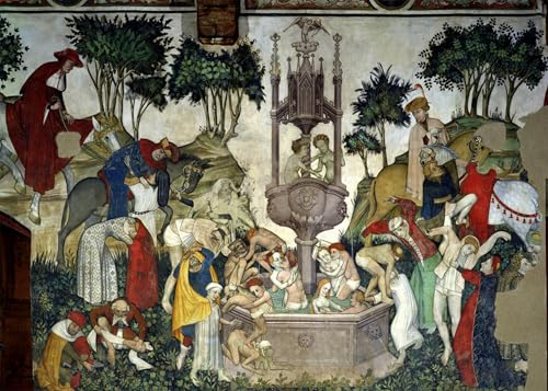 Tableau peinture la fontaine de vie Giacomo Jaquerio toile 60x90cm