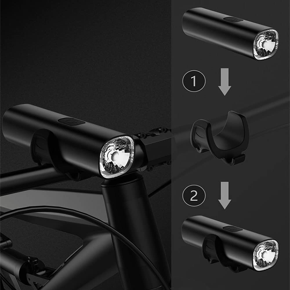 Faro Anteriore per MTB Impermeabile da 5800 mA in Lega di Alluminio, Ricaricabile Tramite USB, per Ciclismo su Strada. Accessori per Bicicletta.