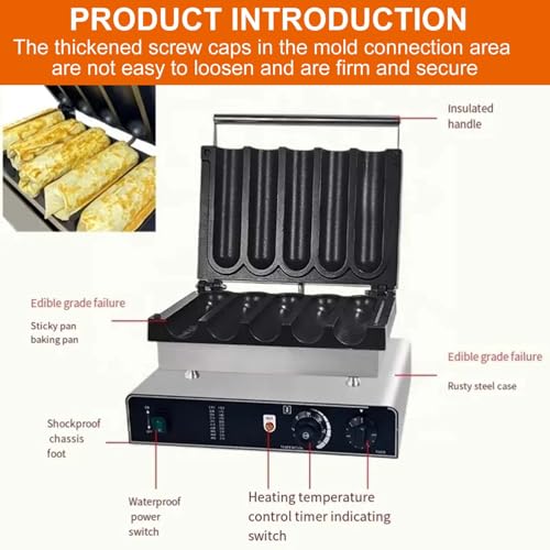 Macchina elettrica per burrito, antiaderente, con temperatura regolabile e timer, perfetta per spuntini veloci, tacos e impacchi, facile da usare e pulire
