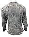 Shopoholic Fashion Men's Hippie Stonewashed Stripe Long Sleeve Cotton Summer Grandad Shirt (L,L.Grey)