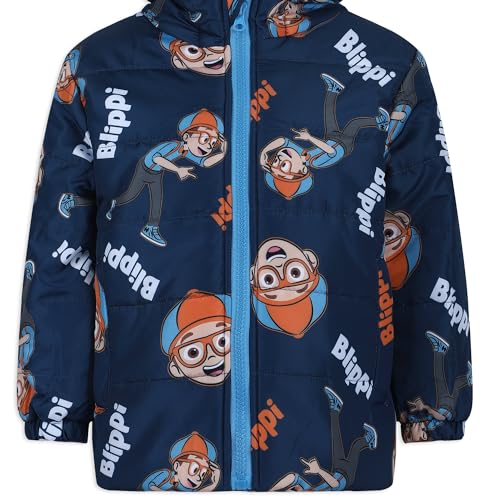 Blippi Boys Puffer Coat Jacket for Toddler and Little Kids 5