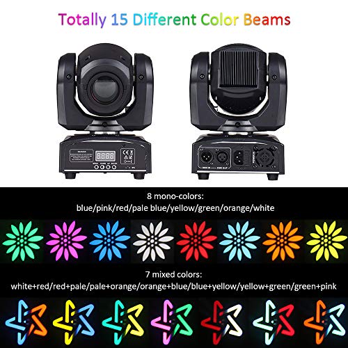 Tomshine Moving Head 15 Colours And 8 Gobos Dj Lights 9 / 11 Channel 30W Led Stage Light With Colours Mix For Party Disco Dj Show Ktv #TOP2