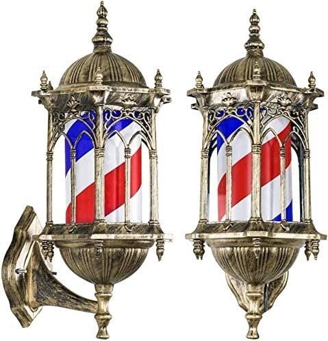 Lampe murale extérieure de 50 cm style pôle de coiffure rétro avec bulbe LED 0528