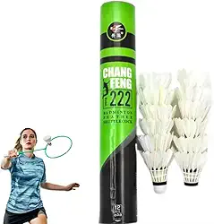 BLLE, Tubo de Peteca de Badminton Pena de Ganso - 12 Unidades