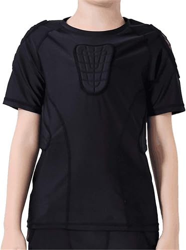 Miniatura 2 de Pantalones cortos de fútbol para niños con almohadillas, traje de entrenamiento protector para baloncesto, protector de pecho acanalado para jóvenes