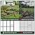 TOPIRON 3-Layer Garden Fence with Gate, 32in(H) x 23ft(L) 10 Panels, Animal Barrier Dog Fence Outdoor for Yard, No Dig Fence for Dogs, Rabbits