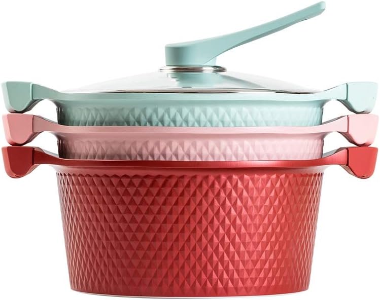 Soup Pot Dual-use Non-stick Cooker Induction Cooker Gas Stove for Household Stew Pot(D)