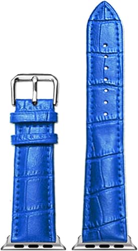 Miniatura 10 de Compatible con correas de Apple Watch de 1.614 in1.575 in1.496 in 1.929 in1.772 in1.732 in1.654 in, correa de repuesto de piel de cocodrilo para