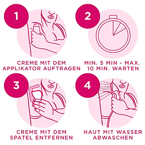 Veet Pure Haarentfernungscreme für Bikinizone & Achseln - Enthaarungscreme für sensible Haut - 100 ml Tube mit gewölbtem Applikator & Spatel - Image 3