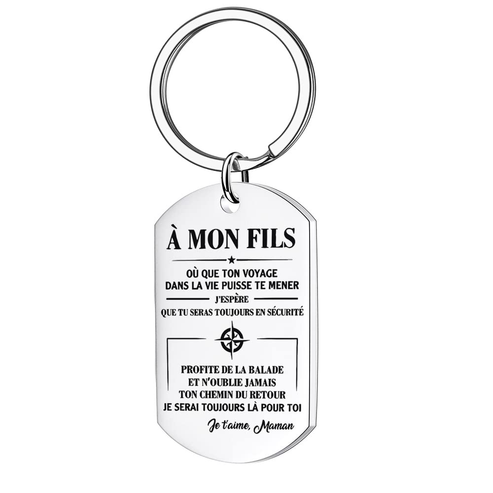 Portachiavi Personalizzato Per Figlio – Regalo Originale Uomo, Ragazzo, Adolescente (10-13 Anni)