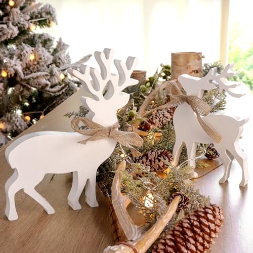 Treory X1154_LB 2Pcs Reindeer Christmas Decorations Indoor thumb #3
